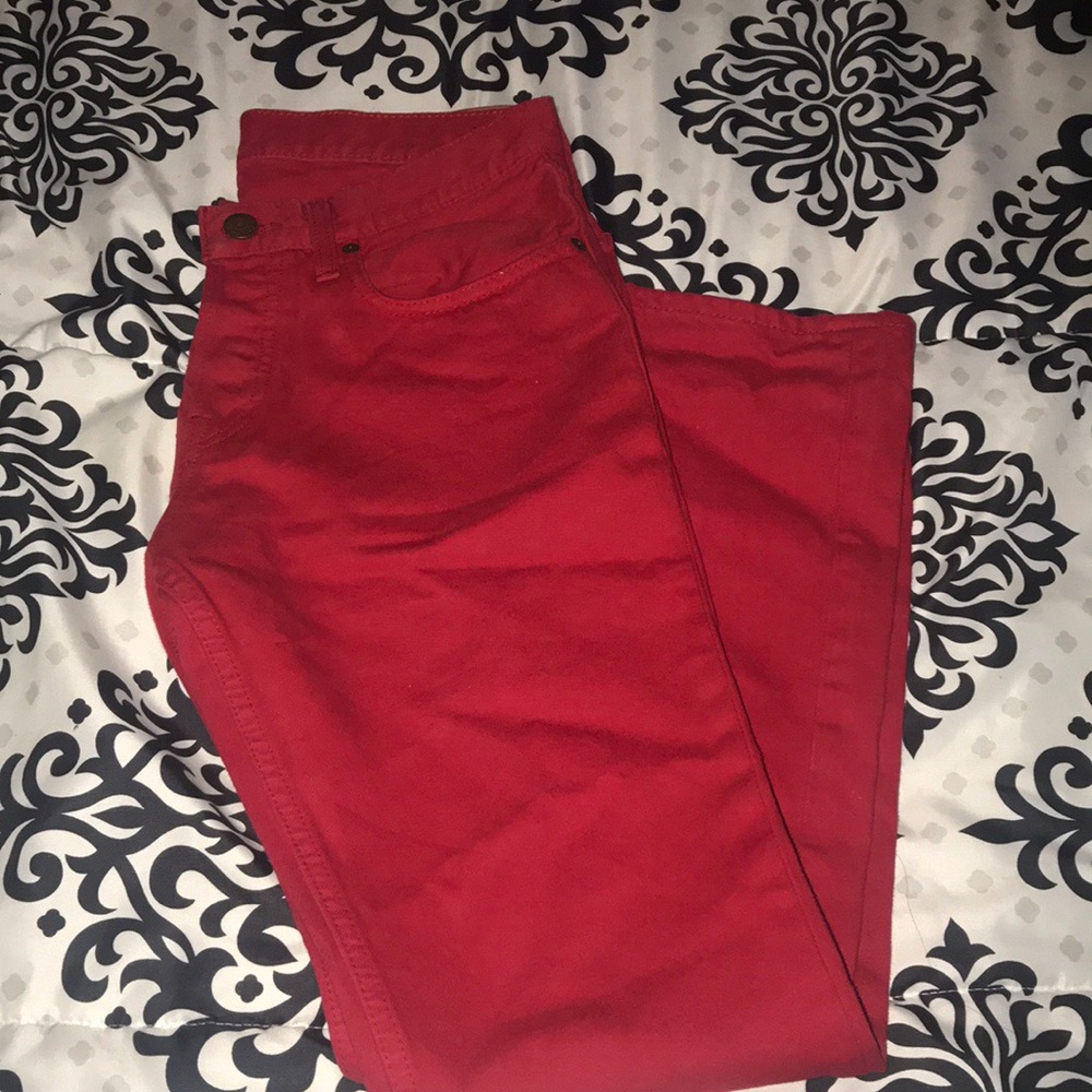 Red jeans